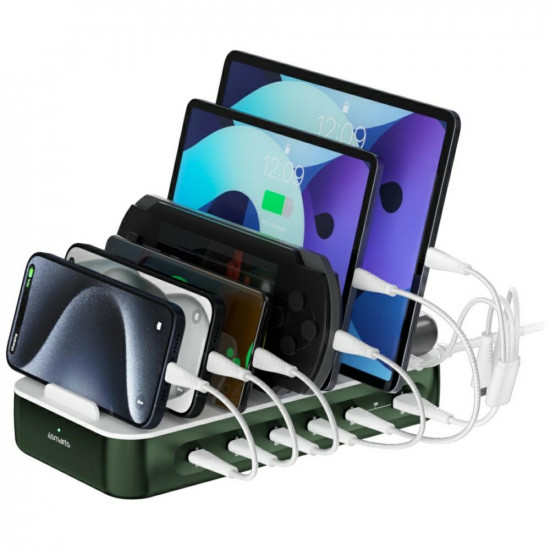 Charging station 4smarts Team 100W with cable set green Charging station 4smarts Team 100W with cable set green