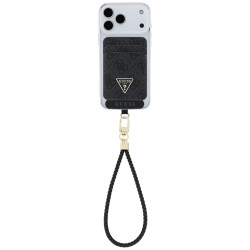 Guess triangle MagSafe wallet + hand strap set black