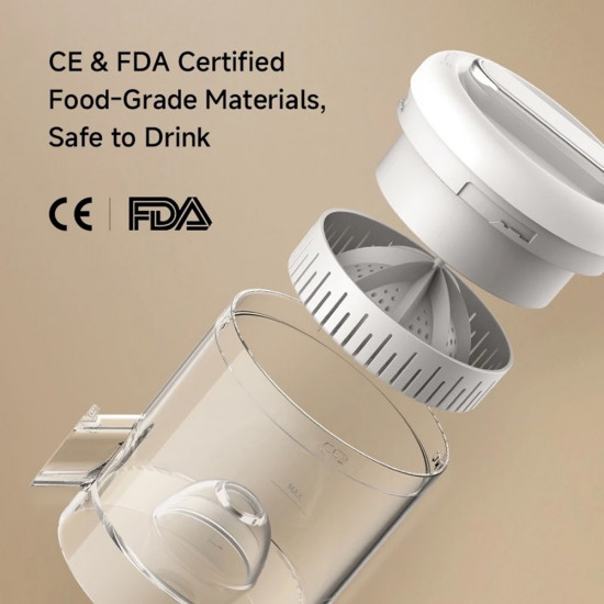 Deerma Electric Citrus Juicer (LC01) Cordless, Portable, Automatic Pulp Separation System, 1500mAh, 45W, BPA Free White Deerma Electric Citrus Juicer (LC01) Cordless, Portable, Automatic Pulp Separation System, 1500mAh, 45W, BPA Free White