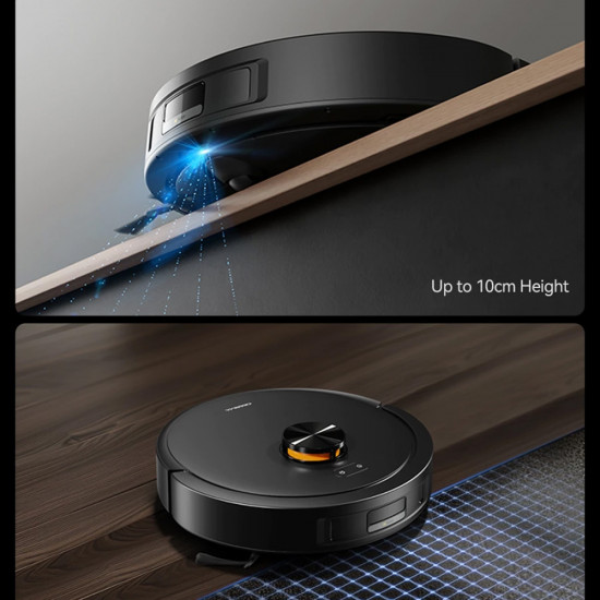 Deerma Robot Vacuum Cleaner (S30) Dry & Wet Cleaning, 13000Pa, Auto unloading Station, LDS Mapping, 400W, 2600mAh Black