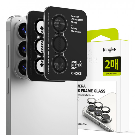 Ringke Camera Lens Frame Glass (2 pack) Samsung Galaxy S26 / S26 Plus Black