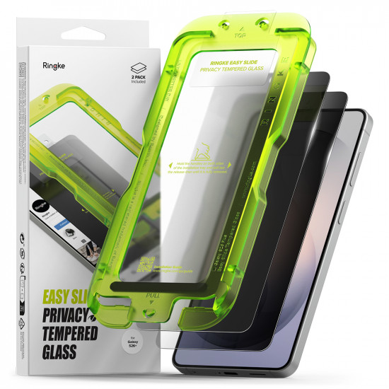 Ringke Easy Slide Tempered Glass (2 pack) Samsung Galaxy S26 Plus Black