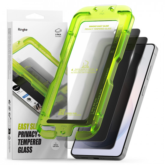 Ringke Easy Slide Tempered Glass (2 pack) Samsung Galaxy S26 Ultra Black