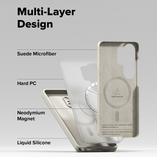 Ringke Silicone MagSafe Samsung Galaxy S26 Plus Stone
