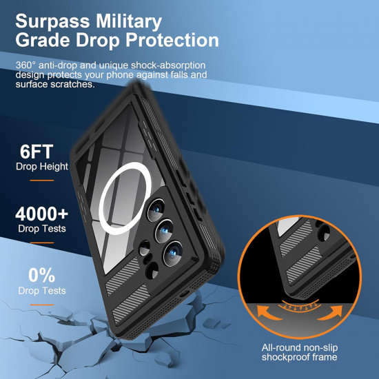 ShellBox Waterproof IP68 Case Samsung Galaxy S26 Ultra Black ShellBox Waterproof IP68 Case Samsung Galaxy S26 Ultra Black