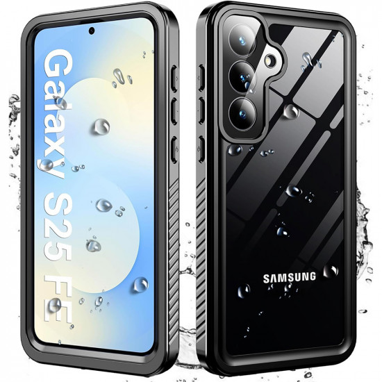 ShellBox Waterproof IP68 Case Samsung Galaxy S25 FE Black ShellBox Waterproof IP68 Case Samsung Galaxy S25 FE Black