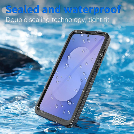 ShellBox Waterproof IP68 Case Samsung Galaxy S25 FE Black ShellBox Waterproof IP68 Case Samsung Galaxy S25 FE Black