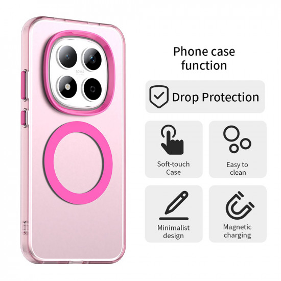 Techsuit CandyCase MagSafe Xiaomi Redmi Note 15 Pro 5G Pink