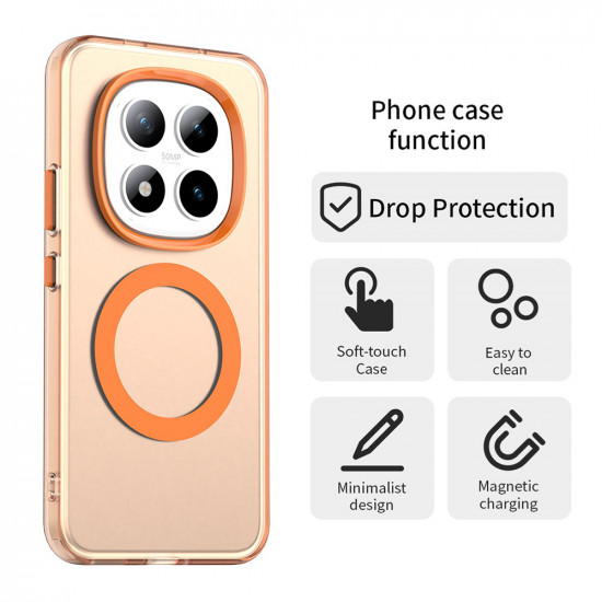Techsuit CandyCase MagSafe Xiaomi Redmi Note 15 Pro+ 5G / Poco M8 Pro 5G Orange