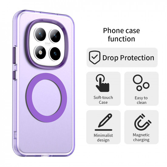 Techsuit CandyCase MagSafe Xiaomi Redmi Note 15 Pro+ 5G / Poco M8 Pro 5G Purple