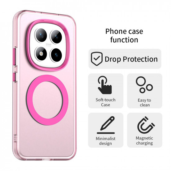 Techsuit CandyCase MagSafe Xiaomi Redmi Note 15 Pro+ 5G / Poco M8 Pro 5G Pink