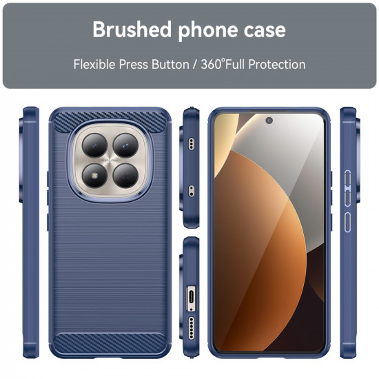 Techsuit Carbon Silicone Xiaomi Redmi Note 15 Pro 5G Blue