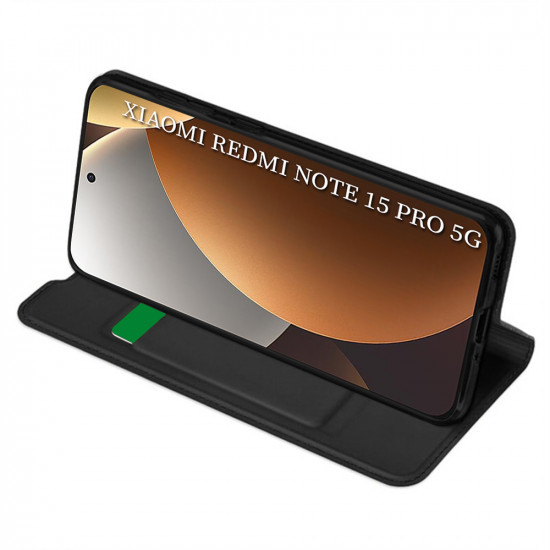 Techsuit Magskin Book Xiaomi Redmi Note 15 Pro 5G Black