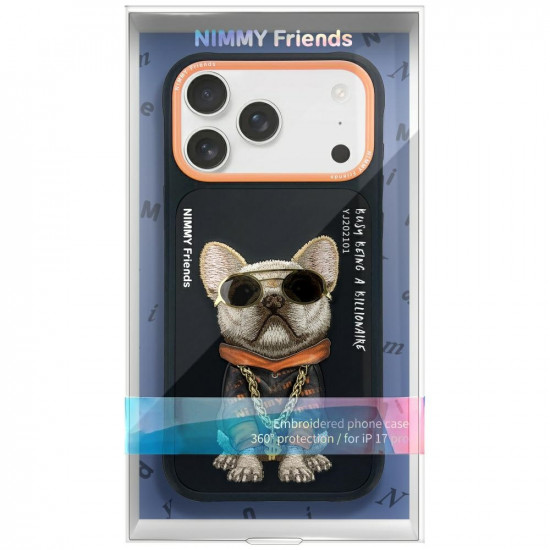 Case Nimmy Glasses Cool Dog for iPhone 17 Pro black Case Nimmy Glasses Cool Dog for iPhone 17 Pro black