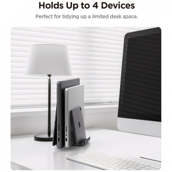 Spigen LD208S4 Vertical Laptop Stand Space Gray