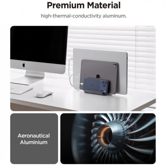 Spigen LD208S4 Vertical Laptop Stand Space Gray