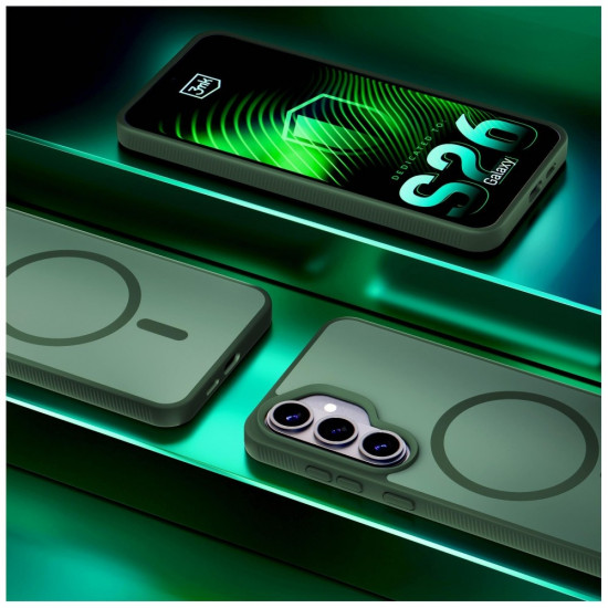 3MK Smoke MagCase for Samsung Galaxy S26+ green 3MK Smoke MagCase for Samsung Galaxy S26+ green