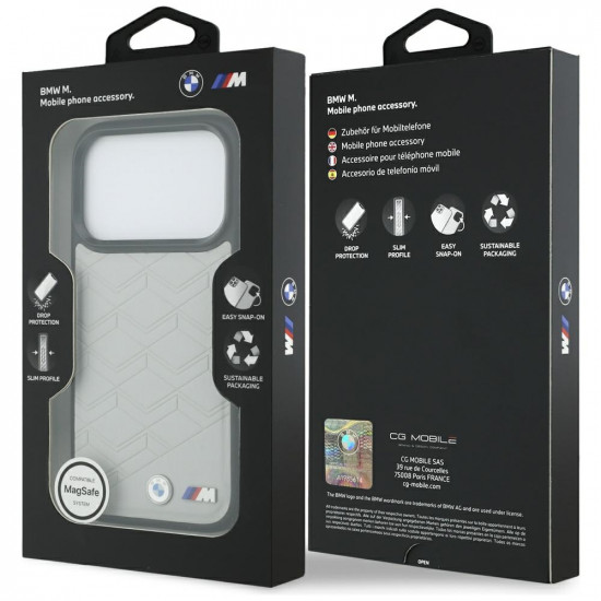 Case BMW M Shape Logo MagSafe for iPhone 17 Pro gray