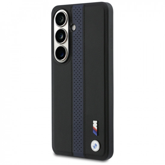 Case BMW Perforated Stripe Logo MagSafe for Samsung Galaxy S26 blue
