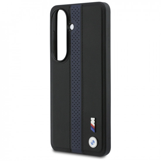 Case BMW Perforated Stripe Logo MagSafe for Samsung Galaxy S26 blue