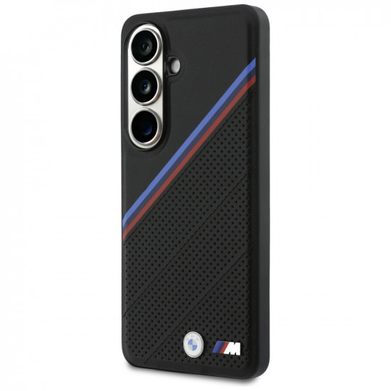 Case BMW Tricolor Metal Logo MagSafe for Samsung Galaxy S26 black