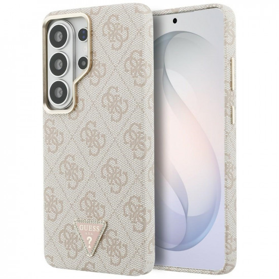 Case Guess 4G Triangle Logo MagSafe for Samsung Galaxy S26 Ultra pink