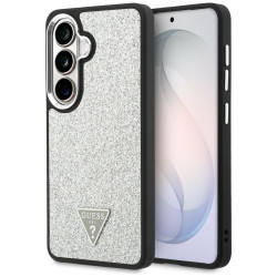 Case Guess Fixed Glitter Triangle MagSafe for Samsung Galaxy S26 silver