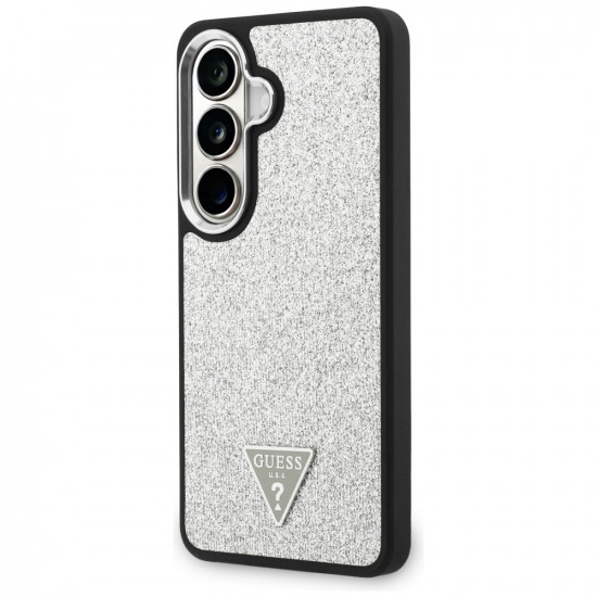 Case Guess Fixed Glitter Triangle MagSafe for Samsung Galaxy S26 silver Case Guess Fixed Glitter Triangle MagSafe for Samsung Galaxy S26 silver