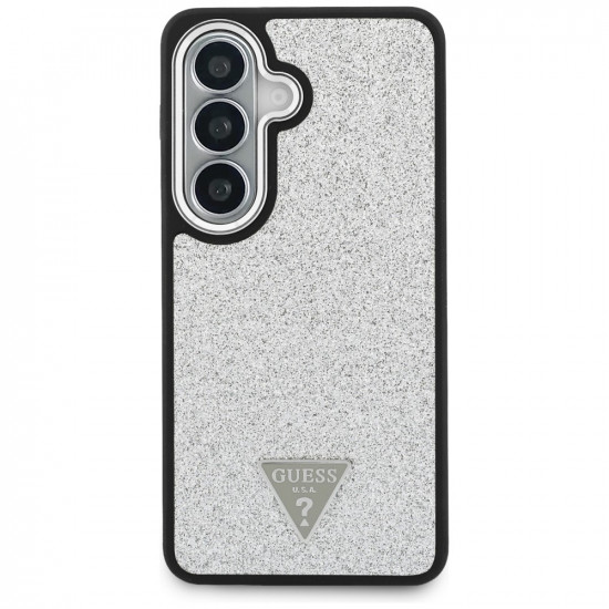 Case Guess Fixed Glitter Triangle MagSafe for Samsung Galaxy S26 silver Case Guess Fixed Glitter Triangle MagSafe for Samsung Galaxy S26 silver
