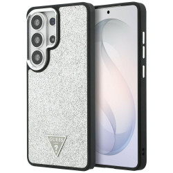 Case Guess Fixed Glitter Triangle MagSafe for Samsung Galaxy S26 Ultra silver