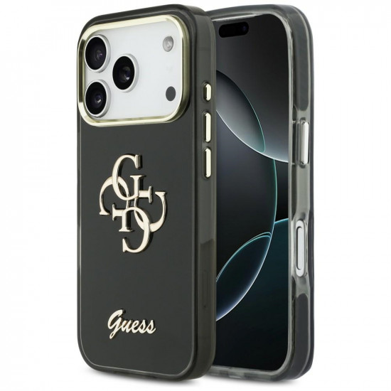 Case Guess IML 4G Script Metal for iPhone 17 Pro Max black