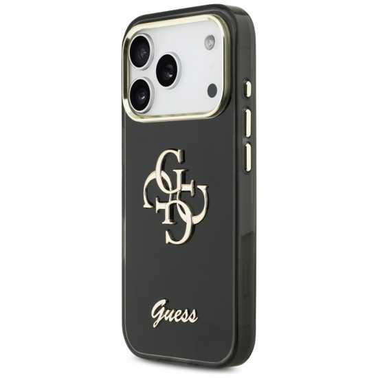 Case Guess IML 4G Script Metal for iPhone 17 Pro Max black