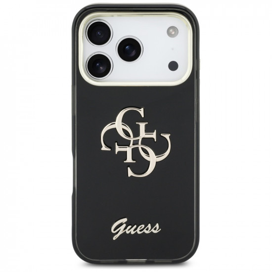 Case Guess IML 4G Script Metal for iPhone 17 Pro Max black