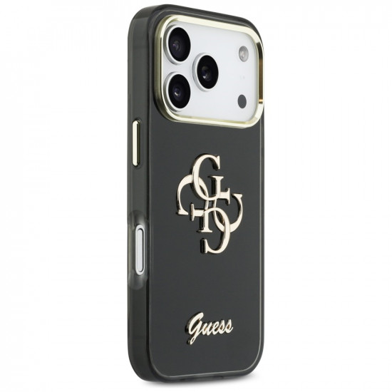 Case Guess IML 4G Script Metal for iPhone 17 Pro Max black