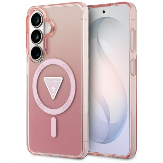 Case Guess IML Gradient Triangle MagSafe for Samsung Galaxy S26 pink Case Guess IML Gradient Triangle MagSafe for Samsung Galaxy S26 pink