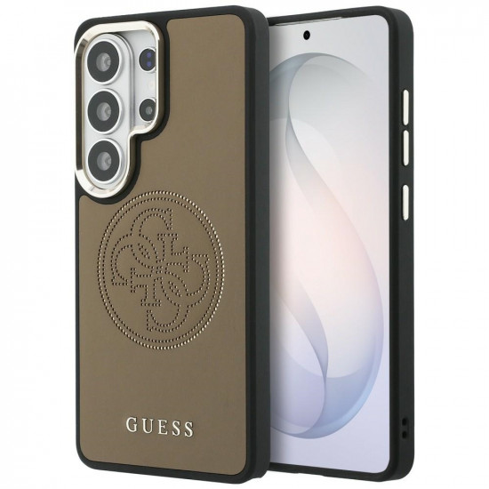 Case Guess Perforated Logo MagSafe for Samsung Galaxy S26 Ultra brown