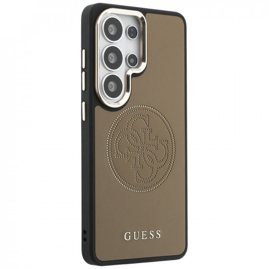 Case Guess Perforated Logo MagSafe for Samsung Galaxy S26 Ultra brown