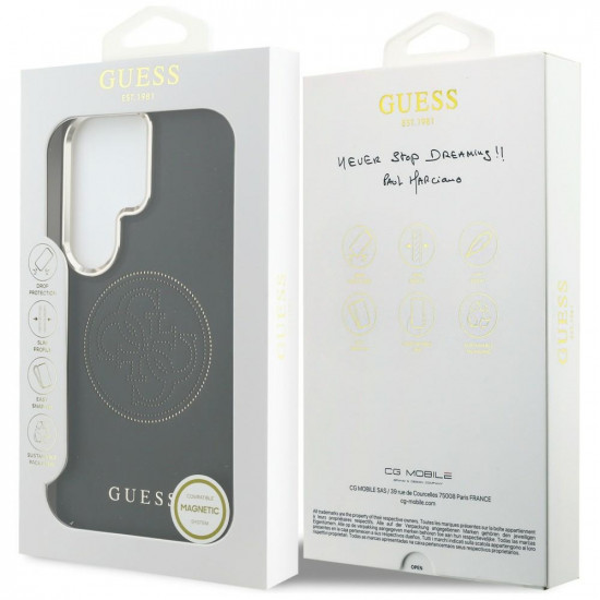 Case Guess Perforated Logo MagSafe for Samsung Galaxy S26 Ultra black