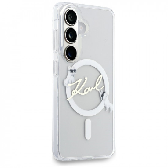 Case Karl Lagerfeld IML KC Script MagSafe for Samsung Galaxy S26 Plus transparent
