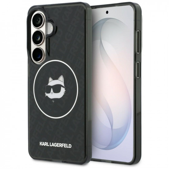 Case Karl Lagerfeld IML Repeated Choupette MagSafe for Samsung Galaxy S26 black