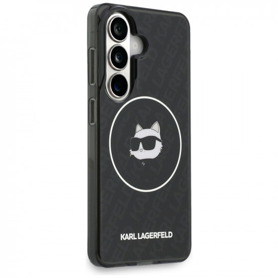 Case Karl Lagerfeld IML Repeated Choupette MagSafe for Samsung Galaxy S26 black