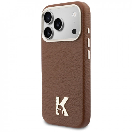 Karl Lagerfeld Karl Head Logo MagSafe Case for iPhone 17 Pro Max Brown