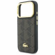 Case Lacoste PVC Blend Stand for iPhone 17 Pro Max brown