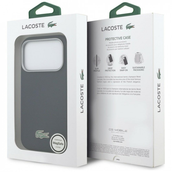 Case Lacoste Semi Wrap Petit Pique MagSafe for iPhone 17 Pro Max navy blue Case Lacoste Semi Wrap Petit Pique MagSafe for iPhone 17 Pro Max navy blue