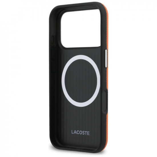 Case Lacoste Semi Wrap Petit Pique MagSafe for iPhone 17 Pro Max orange