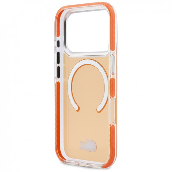 Lacoste Shockproof Transparent Frosted MagSafe Case for iPhone 17 Pro orange Lacoste Shockproof Transparent Frosted MagSafe Case for iPhone 17 Pro orange