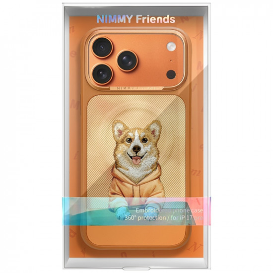 Nimmy Gentle Pets Series Dog MagSafe case for iPhone 17 Pro orange