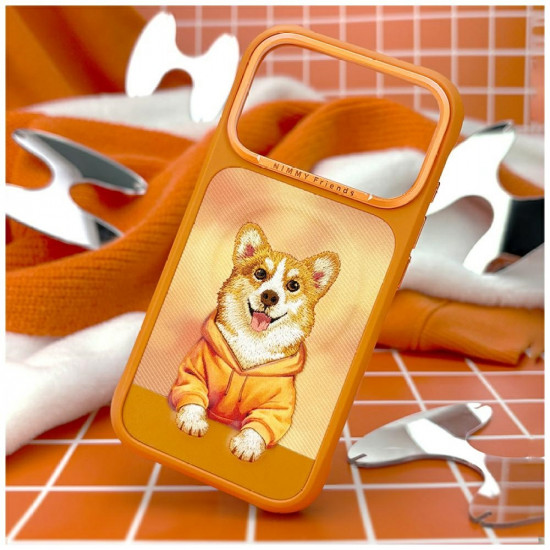 Nimmy Gentle Pets Series Dog MagSafe case for iPhone 17 Pro orange