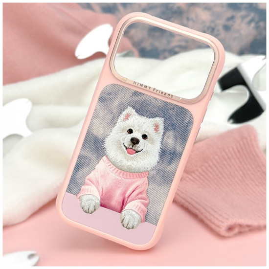 Nimmy Gentle Pets Series Dog MagSafe Case for iPhone 17 Pro Pink