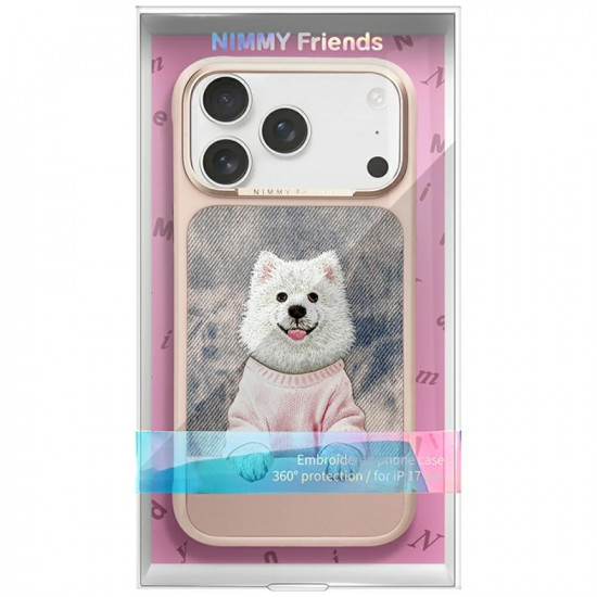 Nimmy Gentle Pets Series Dog MagSafe Case for iPhone 17 Pro Pink